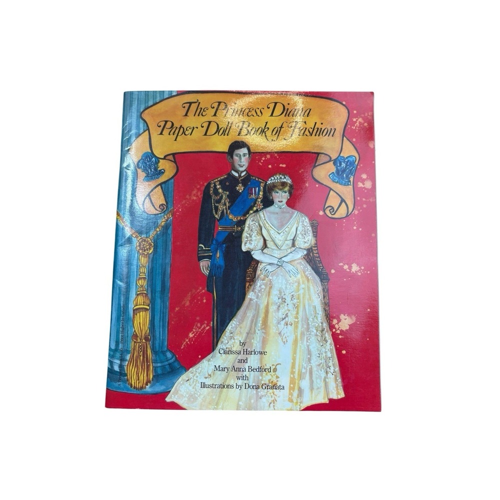 Vintage The Princess Diana ‎ Paper Doll Book Of Fashion Unused 1st Ed 1982